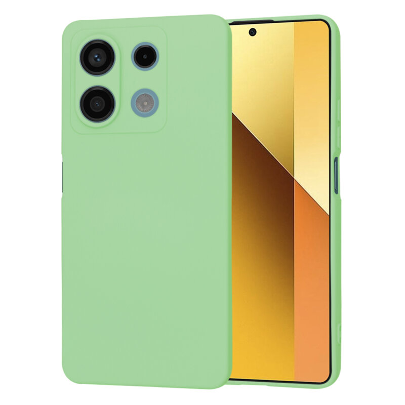 Husa silicon Xiaomi Redmi Note 13 5G Techsuit SoftFlex, verde deschis