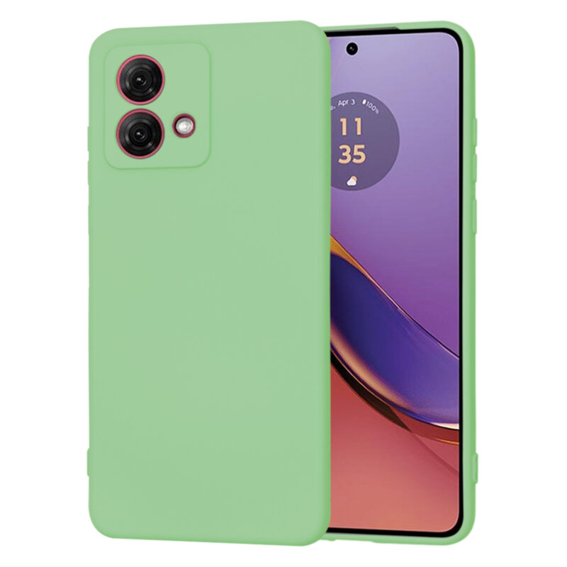 Husa silicon Motorola Moto G84 Techsuit SoftFlex, verde deschis