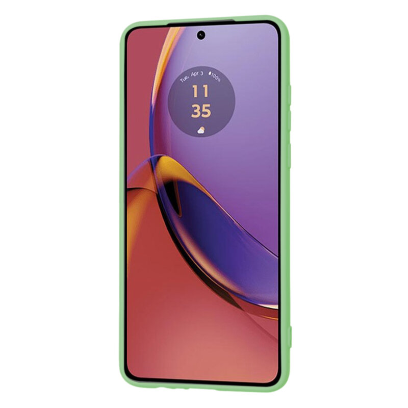 Husa silicon Motorola Moto G84 Techsuit SoftFlex, verde deschis