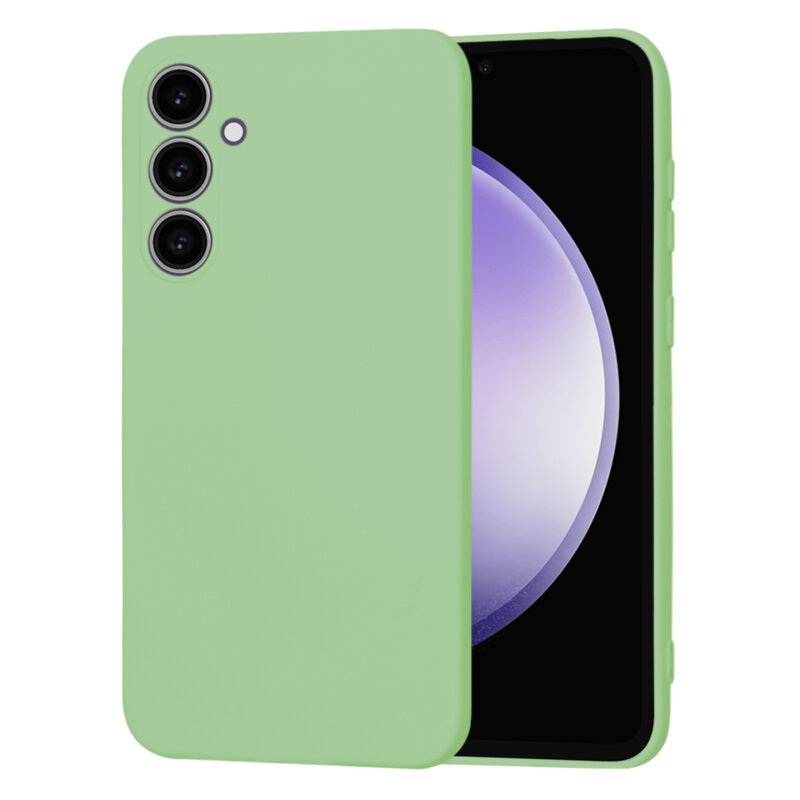 Husa silicon Samsung Galaxy S23 FE Techsuit SoftFlex, verde deschis