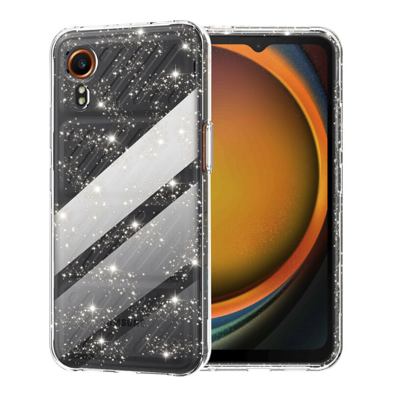 Husa sclipici Samsung Galaxy Xcover7 Techsuit SparkleSkin, transparenta
