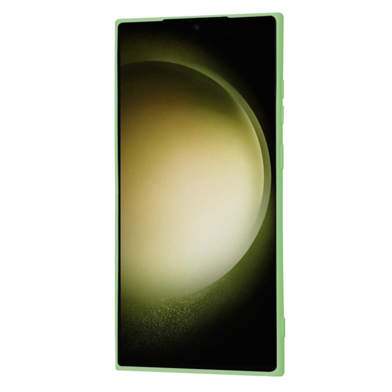 Husa silicon Samsung Galaxy S23 Ultra Techsuit SoftFlex, verde deschis
