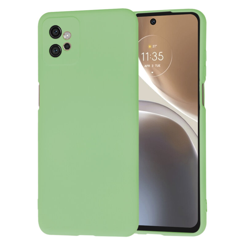 Husa silicon Motorola Moto G32 Techsuit SoftFlex, verde deschis