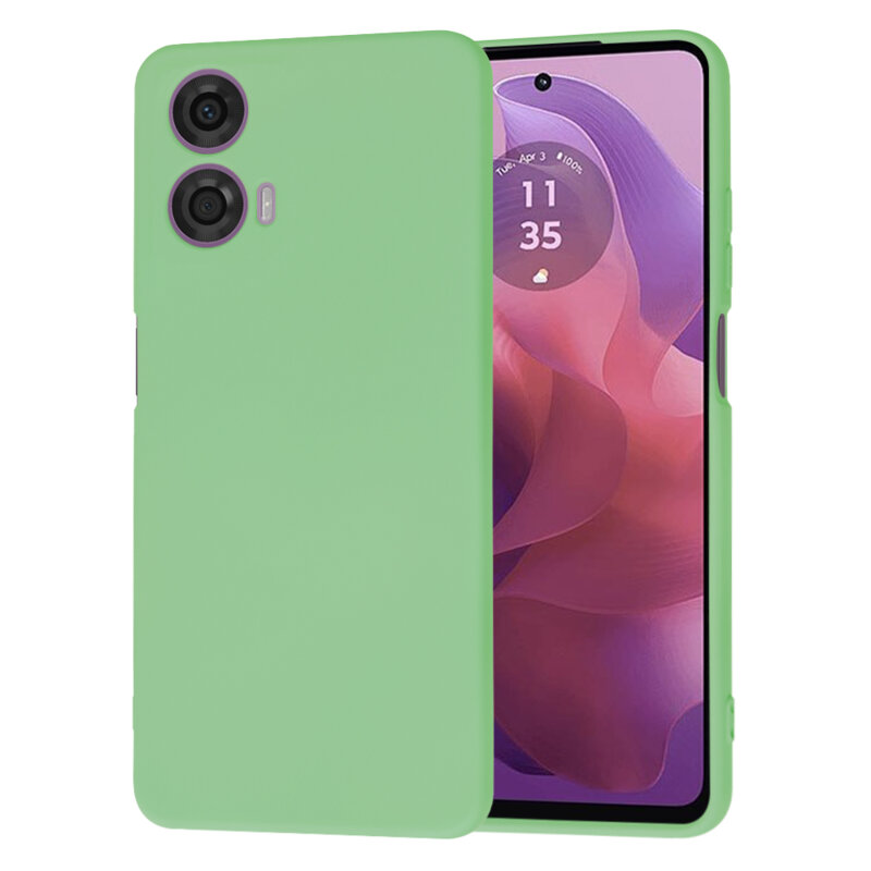 Husa silicon Motorola Moto G24 Techsuit SoftFlex, verde deschis