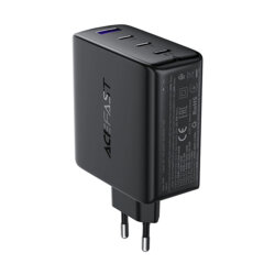 Incarcator priza PD100W GaN2, 3x Type-C, USB-A, Acefast A94, negru