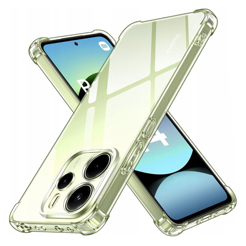Husa Xiaomi Redmi Note 14 4G (Regional) Techsuit Shockproof Clear Silicone, transparenta