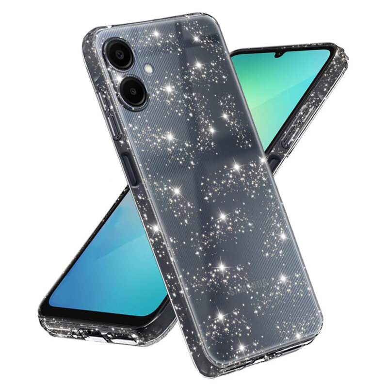 Husa sclipici Samsung Galaxy A06 Techsuit SparkleSkin, transparenta