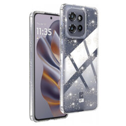 Husa sclipici Motorola Edge 50 Neo Techsuit SparkleSkin, transparenta
