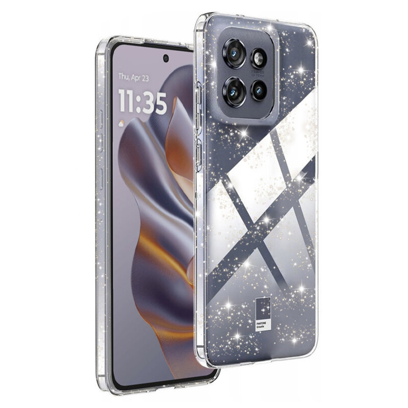 Husa sclipici Motorola ThinkPhone 25 Techsuit SparkleSkin, transparenta