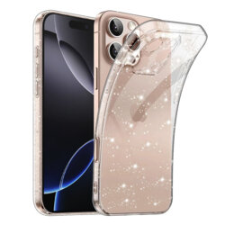 Husa sclipici iPhone 16 Pro Max Techsuit SparkleSkin, transparenta