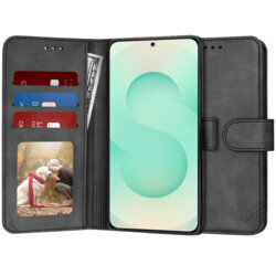 Husa 360 Samsung Galaxy S25 Plus Techsuit Diary Book, negru