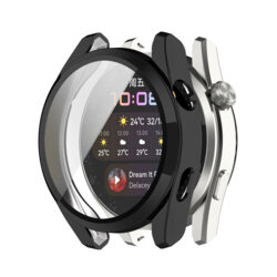 [Pachet 360°] Husa + folie Huawei Watch 3 Techsuit Defense, negru