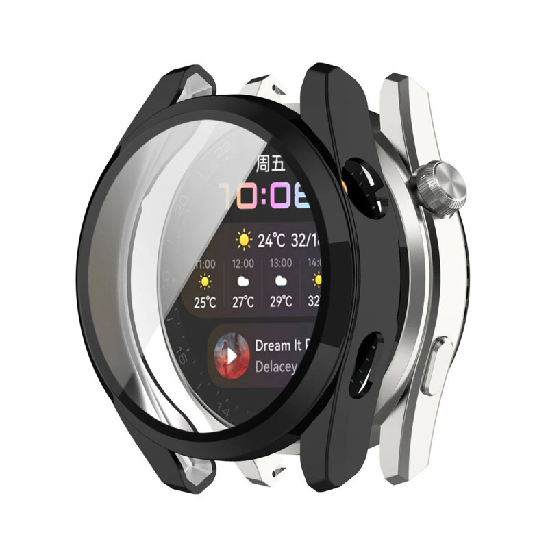 [Pachet 360°] Husa + folie Huawei Watch 3 Techsuit Defense, negru
