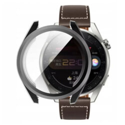 [Pachet 360°] Husa + folie Huawei Watch 3 Pro Techsuit Defense, negru