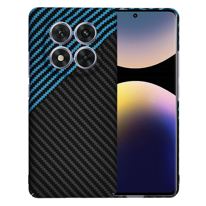 Husa Xiaomi Redmi Note 14 Pro 5G Techsuit Carbonite FiberShell, bleu