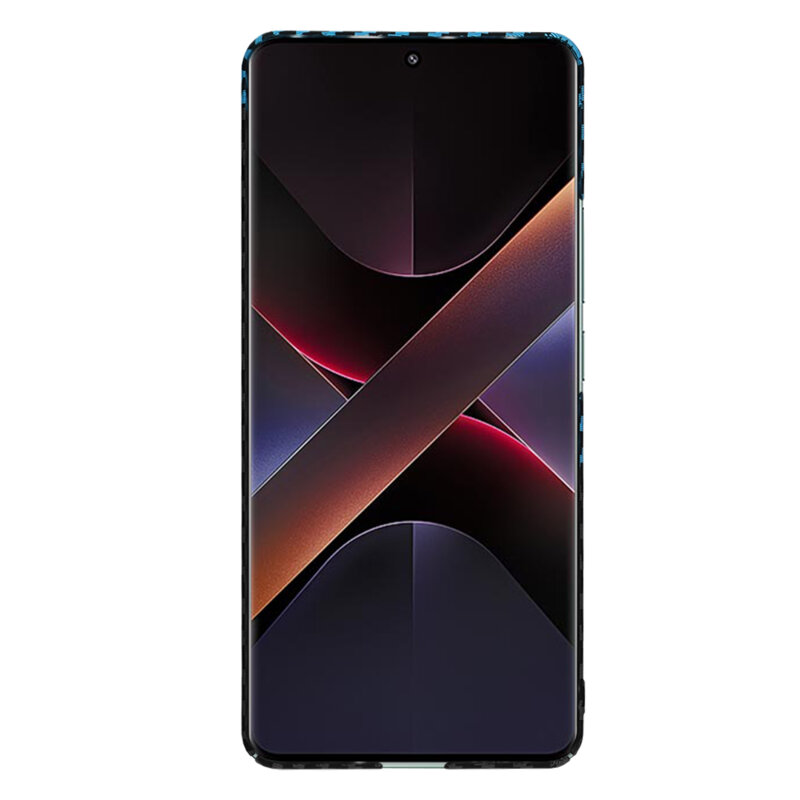 Husa Xiaomi Poco X7 Techsuit Carbonite FiberShell, bleu