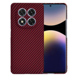 Husa Xiaomi Redmi Note 14 Pro 5G Techsuit Carbonite FiberShell, rosu