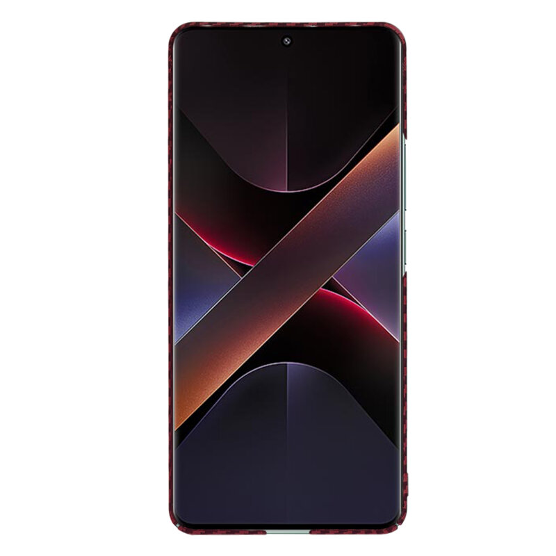 Husa Xiaomi Poco X7 Techsuit Carbonite FiberShell, rosu