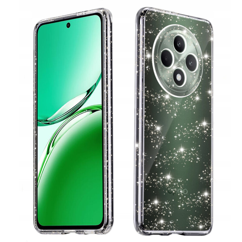 Husa sclipici Oppo Reno12 F 4G Techsuit SparkleSkin, transparenta