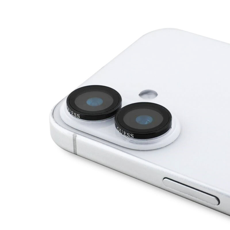 Folie iPhone 16 Pro Guess Protective Lens, negru, GUCL163SAGK