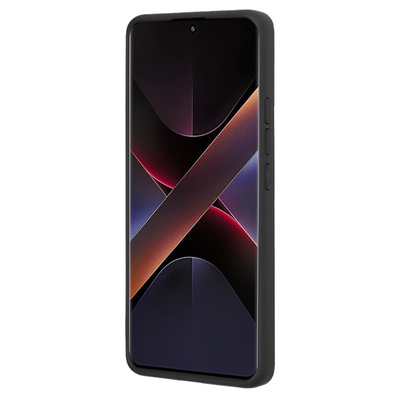 Husa Xiaomi Poco X7 Techsuit Glinth cu inel suport stand magnetic, negru