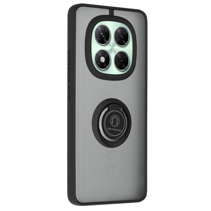 Husa Xiaomi Poco X7 Techsuit Glinth cu inel suport stand magnetic, negru