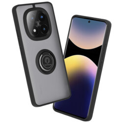 Husa Xiaomi Redmi Note 14 Pro+ 5G Techsuit Glinth cu inel suport stand magnetic, negru