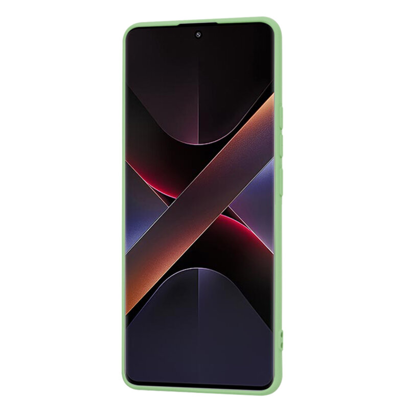 Husa silicon Xiaomi Poco X7 Techsuit SoftFlex, verde deschis