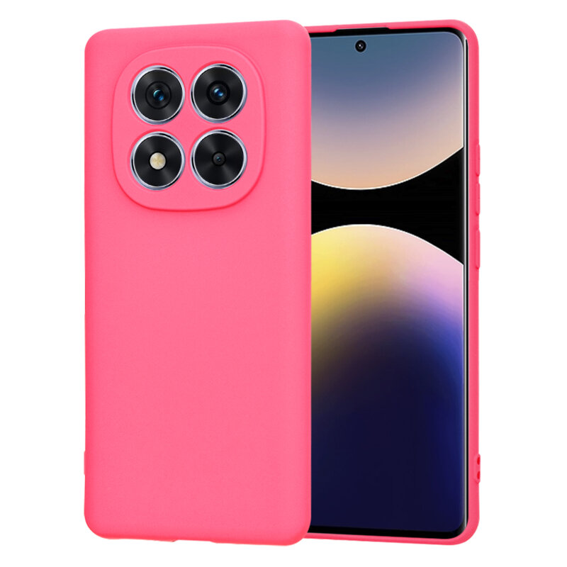 Husa silicon Xiaomi Redmi Note 14 Pro 5G Techsuit SoftFlex, fucsia