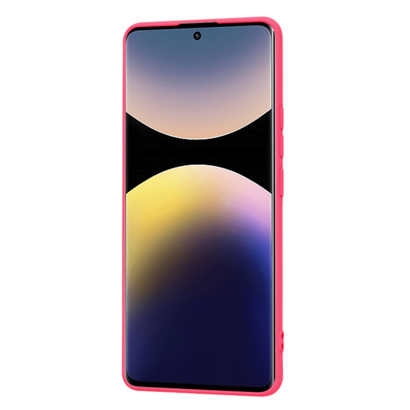 Husa silicon Xiaomi Redmi Note 14 Pro 5G Techsuit SoftFlex, fucsia
