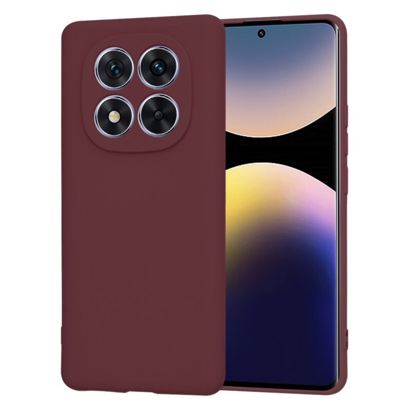 Husa silicon Xiaomi Redmi Note 14 Pro 5G Techsuit SoftFlex, bordo