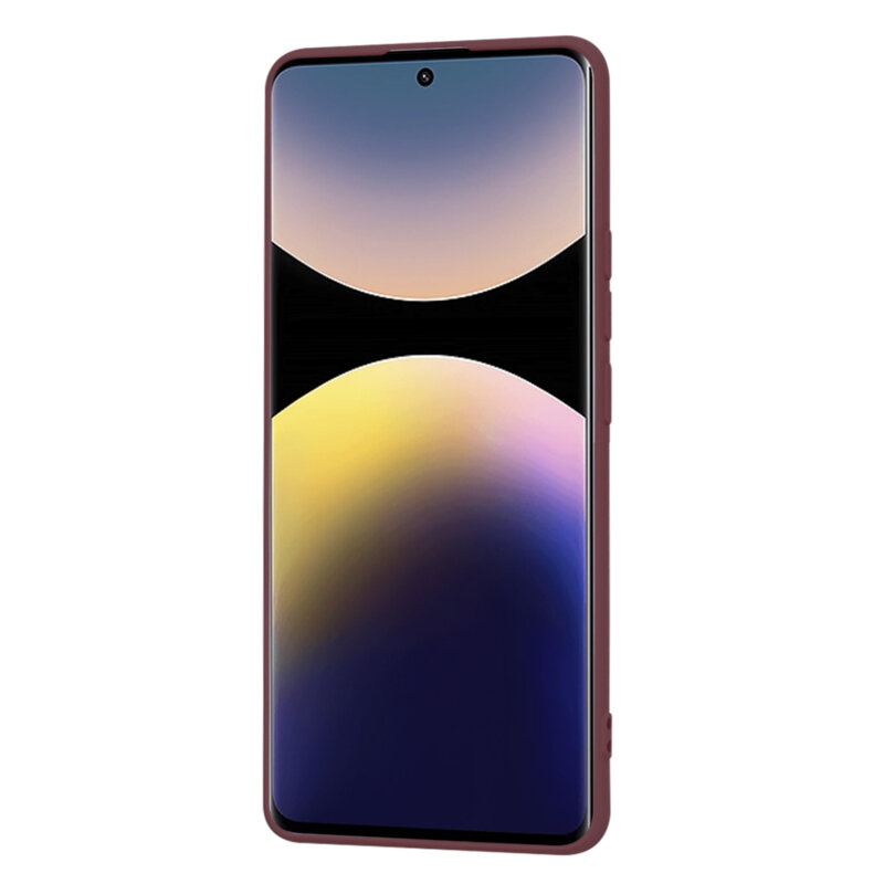 Husa silicon Xiaomi Redmi Note 14 Pro 5G Techsuit SoftFlex, bordo