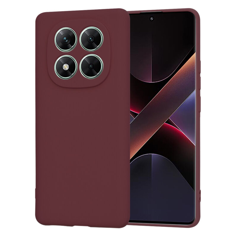 Husa silicon Xiaomi Poco X7 Techsuit SoftFlex, bordo