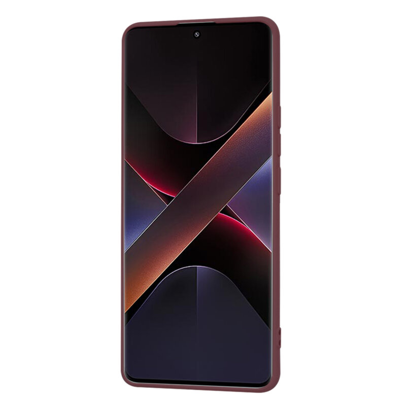Husa silicon Xiaomi Poco X7 Techsuit SoftFlex, bordo