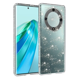 Husa sclipici Honor X9a Techsuit SparkleSkin, transparenta