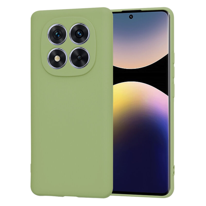 Husa silicon Xiaomi Redmi Note 14 Pro 5G Techsuit SoftFlex, verde