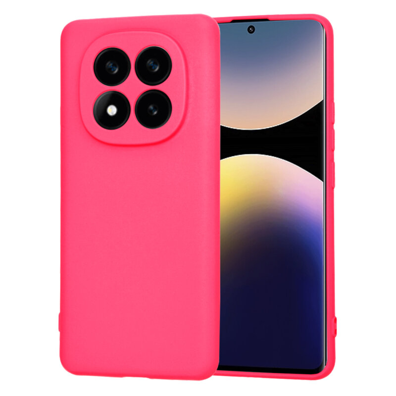 Husa silicon Xiaomi Redmi Note 14 Pro+ 5G Techsuit SoftFlex, fucsia