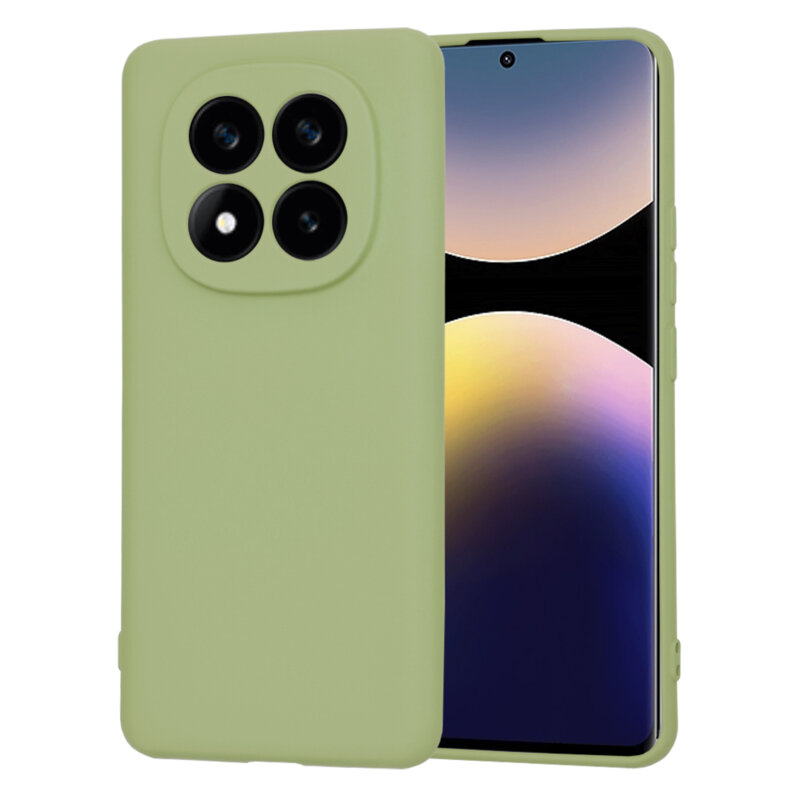 Husa silicon Xiaomi Redmi Note 14 Pro+ 5G Techsuit SoftFlex, verde