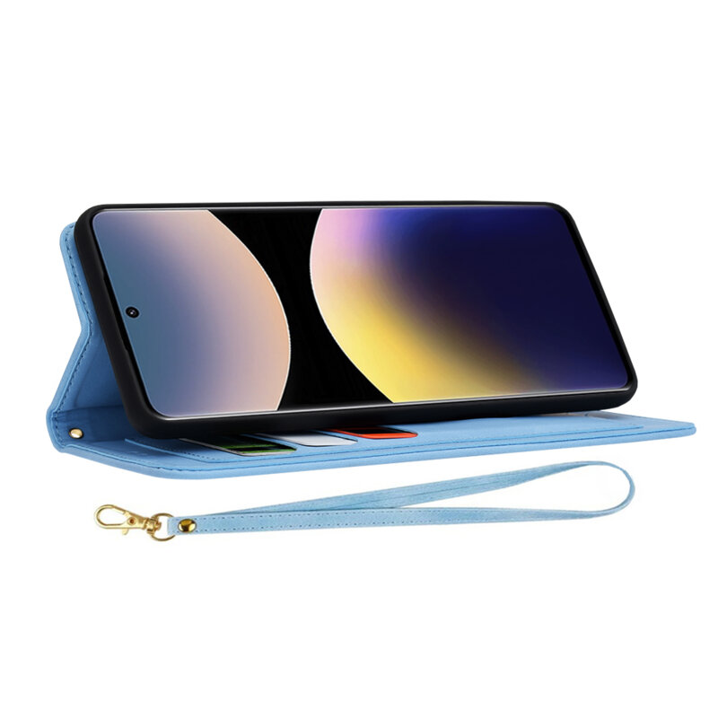 Husa personalizata fete Xiaomi Redmi Note 14 Pro 5G Techsuit FlipCraft, bleu