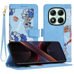 Husa personalizata fete Xiaomi Poco X7 Techsuit FlipCraft, bleu