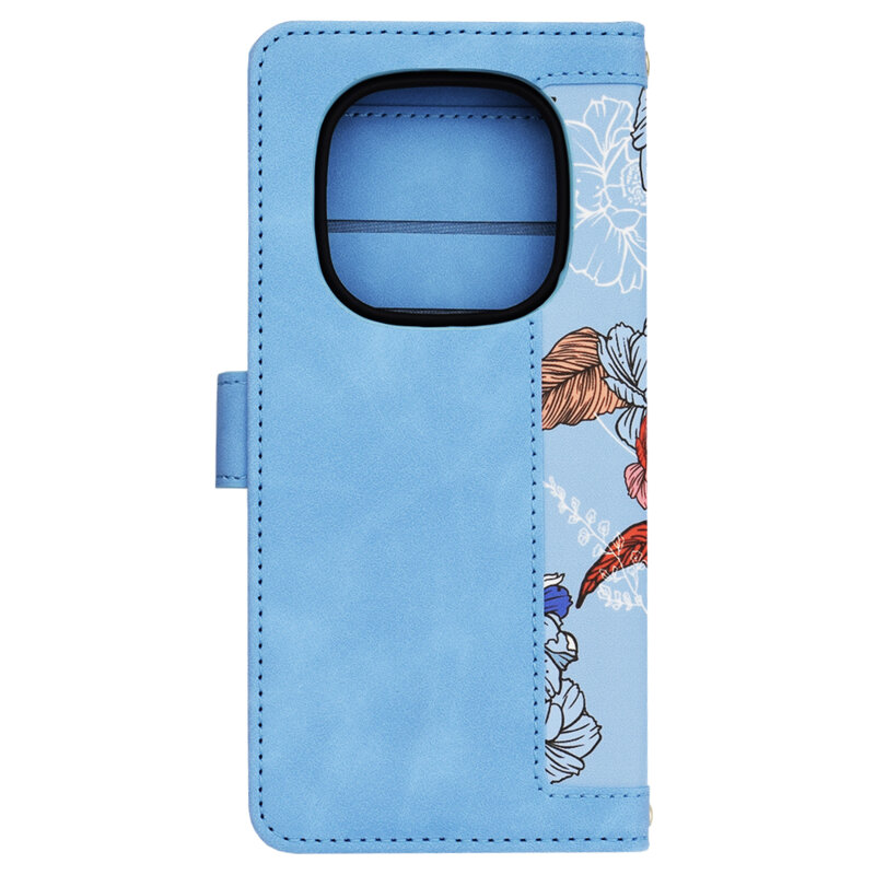 Husa personalizata fete Xiaomi Poco X7 Techsuit FlipCraft, bleu
