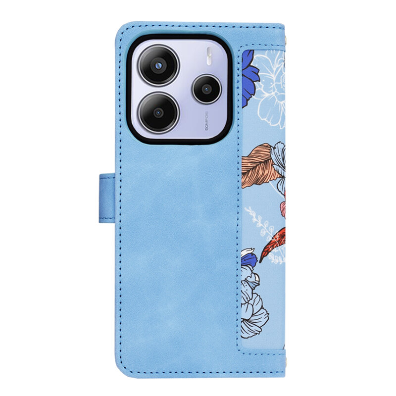 Husa personalizata fete Xiaomi Redmi Note 14 5G Techsuit FlipCraft, bleu