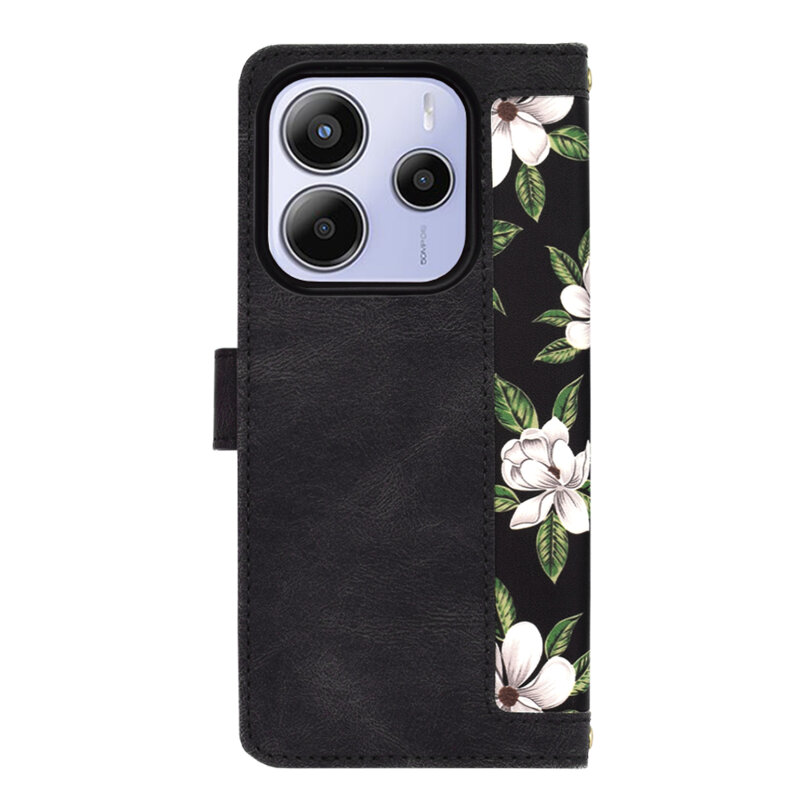 Husa personalizata fete Xiaomi Redmi Note 14 5G Techsuit FlipCraft, negru