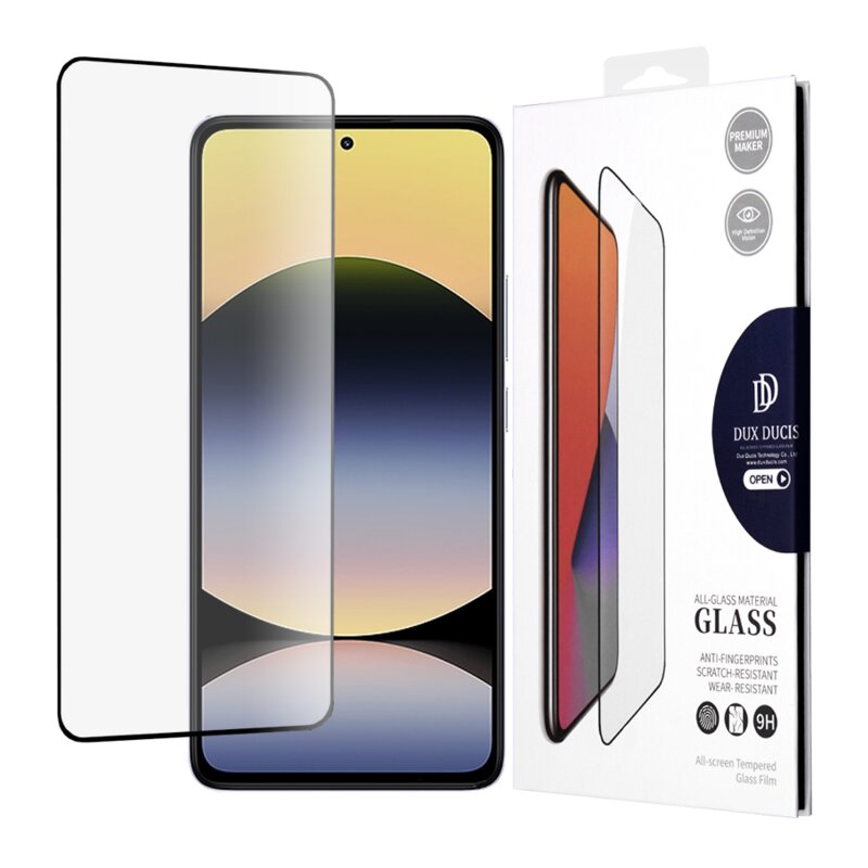 Folie sticla Xiaomi Redmi Note 14 5G Dux Ducis Tempered Glass, negru