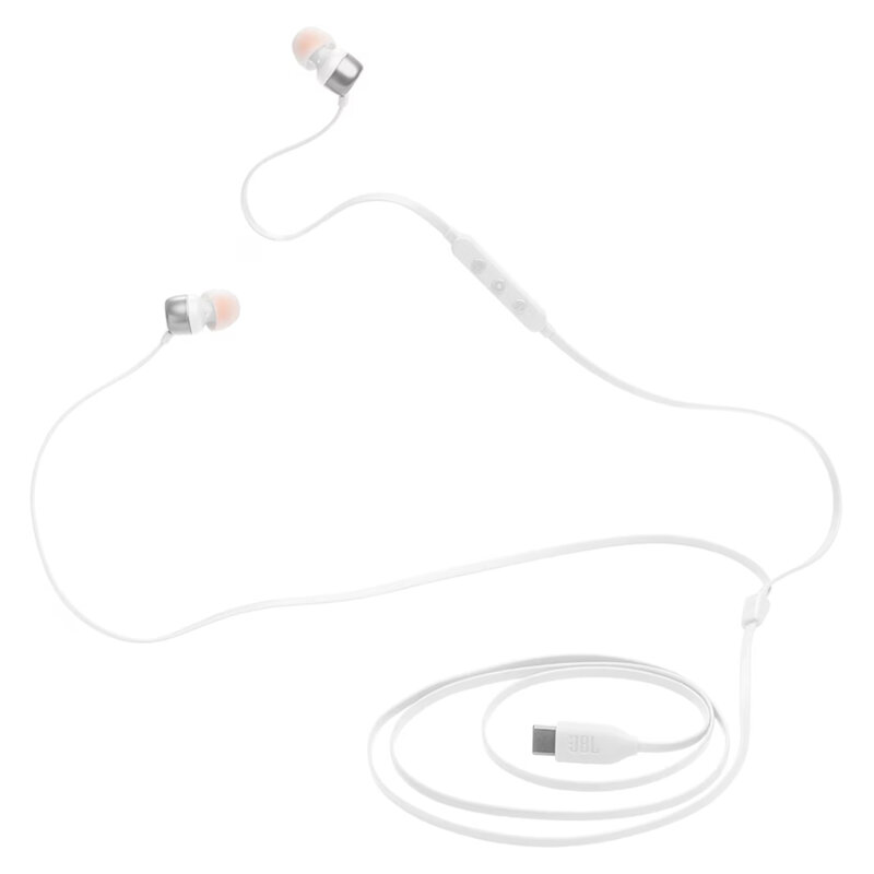 Casti audio cu fir in-ear cu mufa Type-C JBL 310C, alb
