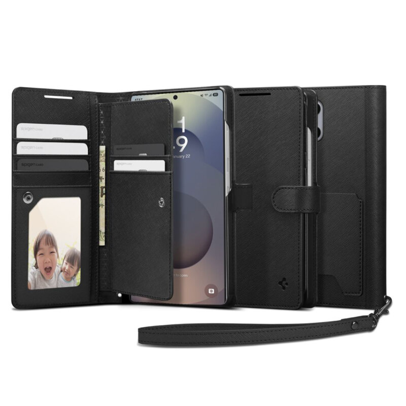 Husa Samsung Galaxy S25 Ultra Spigen Wallet S, negru