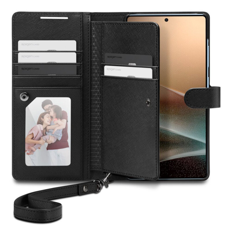 Husa Samsung Galaxy S25 Ultra Spigen Wallet S, negru