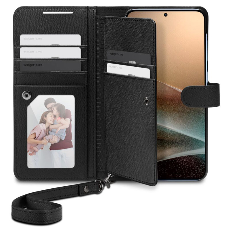 Husa Samsung Galaxy S25 Plus Spigen Wallet S, negru