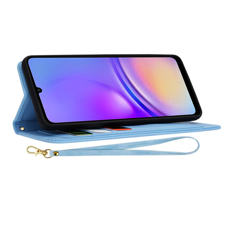 Husa personalizata fete Samsung Galaxy A05 Techsuit FlipCraft, bleu
