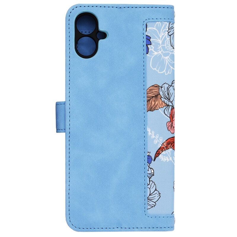 Husa personalizata fete Samsung Galaxy A05 Techsuit FlipCraft, bleu